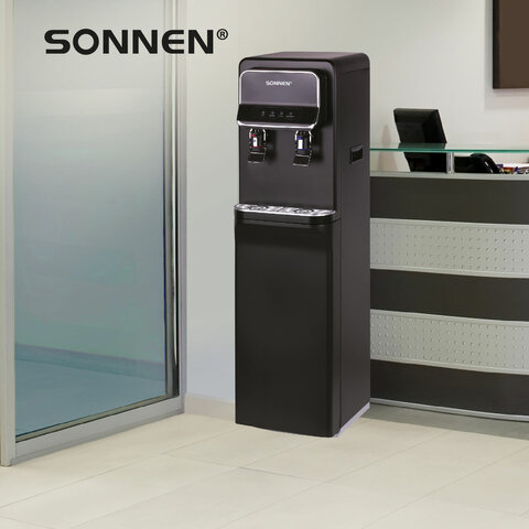 Кулер для воды SONNEN FSE-02WB, напольный, нагрев/охлаждение, НИЖНЯЯ ЗАГРУЗКА, 2 крана, черный, 456169 - фото 21