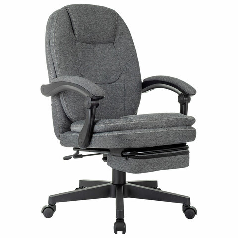 Кресло офисное CH-868MSG-BF, синхромеханизм, вибромодуль, подставка для ног, ткань, серое, 1998751 - фото 1