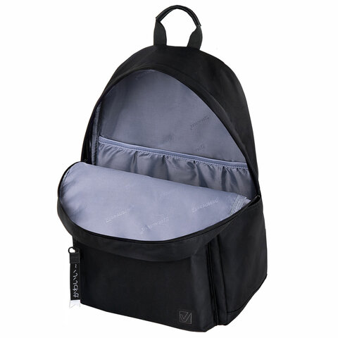 Рюкзак BRAUBERG FASHION CITY универсальный, карман-антивор, "Hamsters", черный, 44х31х16 см, 273840 - фото 6