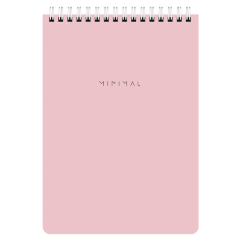 Блокнот А5 146х206 мм, 60 л., гребень, картон, жесткая подложка, клетка, BRAUBERG "Minimal Pastel", 116427 - фото 2