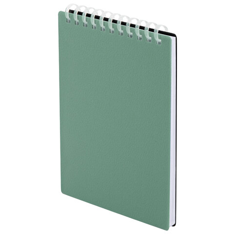 Блокнот МАЛЫЙ ФОРМАТ А6, 60 л., силиконовый гребень, обложка пластик, клетка, BRAUBERG, зеленый, 117564 - фото 5