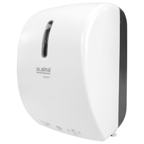 Диспенсер для полотенец в рулонах LAIMA PROFESSIONAL SUPER (H1), СЕНСОРНЫЙ, белый, ABS-пластик, 609507 - фото 1