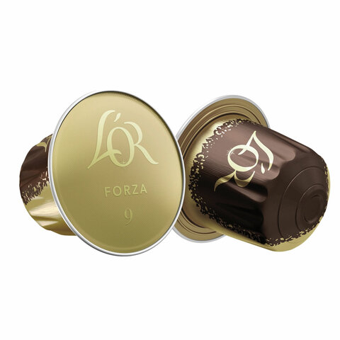 Кофе в алюминиевых капсулах L'OR "Espresso Forza" для кофемашин Nespresso, 10 порций, ФРАНЦИЯ, 4028605 - фото 4