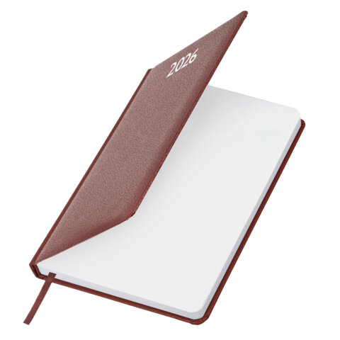 Ежедневник датированный 2026, А5, 138x213 мм, BRAUBERG "Profile", балакрон, коричневый, 117072 - фото 4