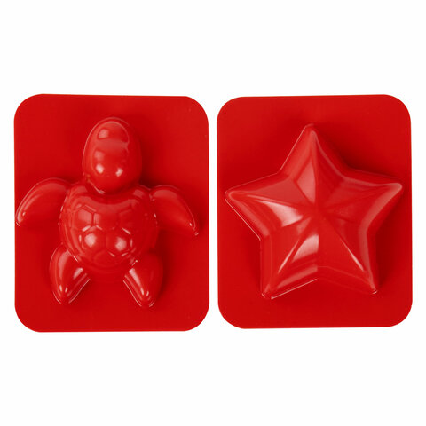 Песок для лепки кинетический BRAUBERG KIDS, красный, 500 г, 2 формочки, ведерко, 665093 - фото 2