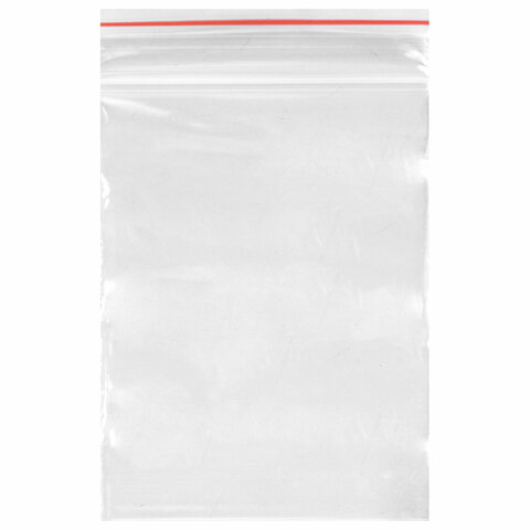 Пакеты с замком ZIP-LOCK "зиплок", комплект 100 шт., 60х80 мм, ПВД, толщина 32 мкм, STAFF, 608164 - фото 2