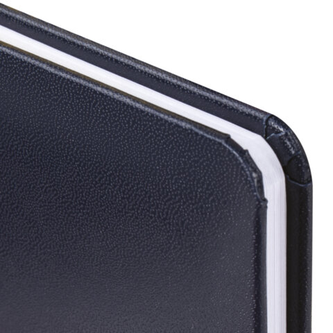 Еженедельник датированный 2026, МАЛЫЙ ФОРМАТ, 95х155 мм, А6, BRAUBERG "Select", балакрон, темно-синий, 117192 - фото 4