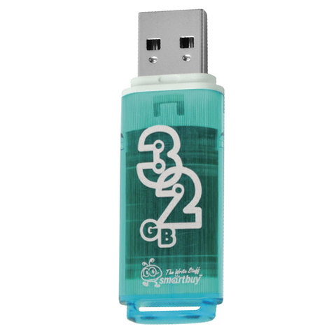 Флеш-память Smartbuy Glossy, 32Gb, USB 2.0, зел, SB32GBGS-G - фото 2