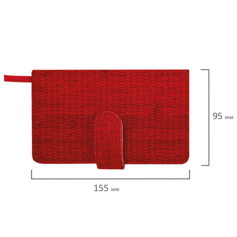 Еженедельник датированный 2026 МАЛЫЙ ФОРМАТ 95х155 мм, А6, BRAUBERG "Augustus", под кожу, красный, 117184 - фото 2