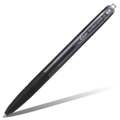 Ручка шариковая автоматическая с грипом PILOT Super Grip G, ЧЕРНАЯ, линия 0,22 мм, BPGG-8R-F B - фото 2