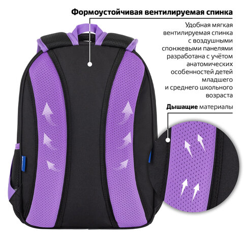 Рюкзак BRAUBERG OPTIMA, 2 отделения, с брелоком, "Radiant unicorn", 36х27х18 см, 273157 - фото 13