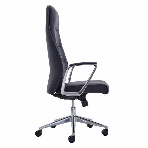 Кресло BRABIX PREMIUM ''Adept EX-752'', синхромеханизм, алюминий, экокожа, черное, 532930 - фото 3