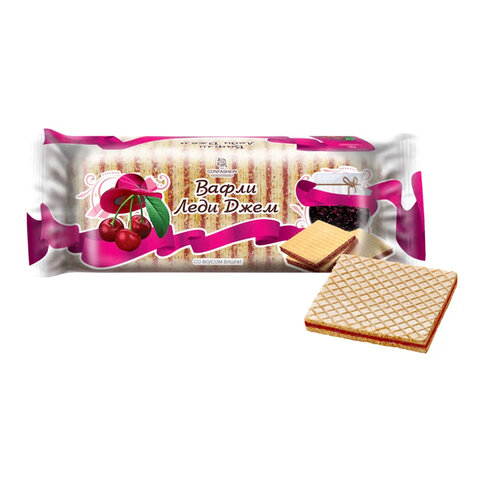 Вафли CONFASHION "Леди Джем" со вкусом вишни, 250 г, УТ-00031154 - фото 1