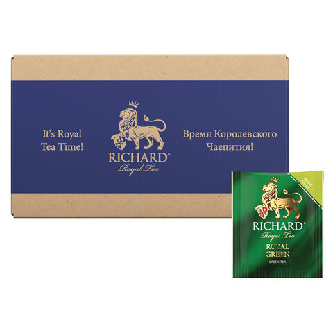 Чай RICHARD "Royal Green" зеленый, 200 пакетиков в конвертах по 2 г, 100183 - фото 2