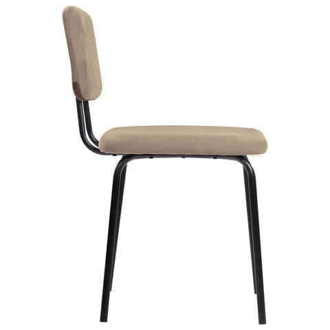 Стулья BRABIX "Dream CF-090", КОМПЛЕКТ 4 шт., черный каркас, ткань бежевая, 533251 - фото 4