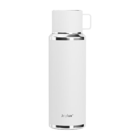 Термос 0,75 л JOYLUX (ДЖОЙЛЮКС) ULTRA, нержавеющая сталь SUS316, крышка/кружка, питейник, сито, белый матовый, 700315 - фото 2