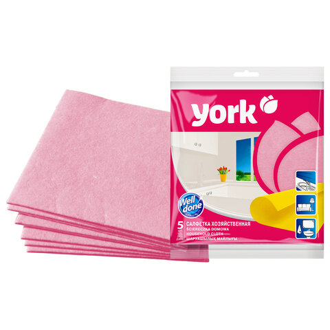 Салфетки ВИСКОЗНЫЕ универсальные, 35х35 см, КОМПЛЕКТ 5 шт., 85 г/м2, YORK, 20020 - фото 8
