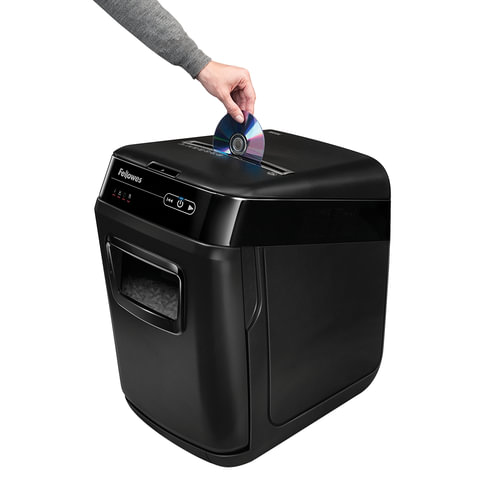 Уничтожитель (шредер) FELLOWES AUTOMAX 200C, 4 уровень секретности, фрагменты 4х38 мм, 200 листов, корзина 32 литра, FS-465, FS-46536 - фото 2