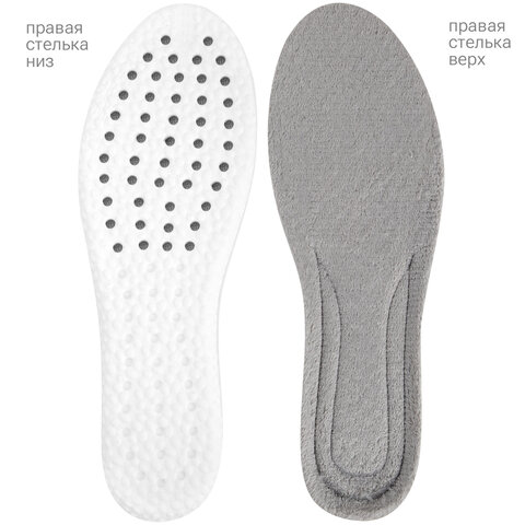 Стельки для обуви ЗИМНИЕ УТЕПЛЕННЫЕ, материал PU PRO, размер RU 34-39 / EU 35-40, с линиями выреза, SHEGRA (ШЕГРА), 700759 - фото 2