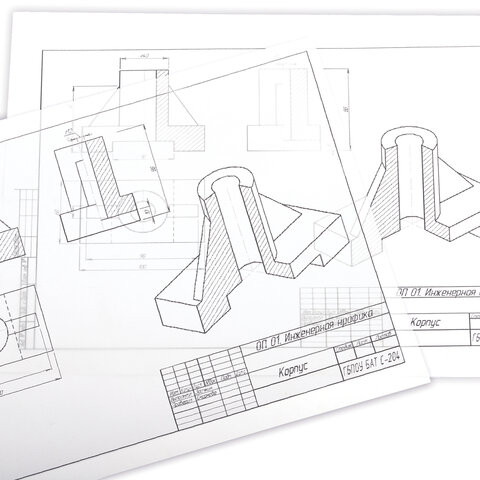 Калька А4 ВЫСОКОЙ ПРОЗРАЧНОСТИ, ПЛОТНАЯ, для печати и творчества, 90 г/м2, 100 листов, BRAUBERG, 116643 - фото 3