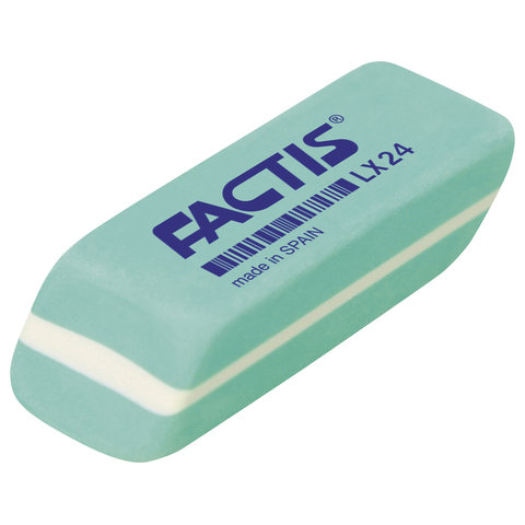 Ластик FACTIS LX 24 (Испания), 55х20х12 мм, зеленый, прямоугольный, скошенные края, мягкий, CPFLX24 - фото 1
