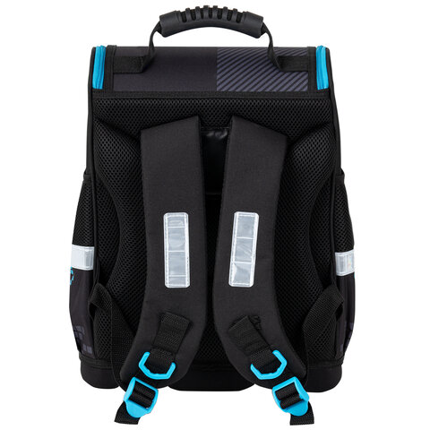 Ранец ЮНЛАНДИЯ WISE, 1 отделение, 3 кармана, устойчивое дно, "Sport game", 37x29х15 см, 272072 - фото 4