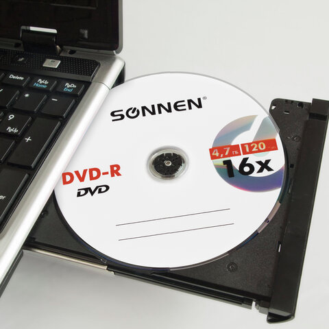 Диски DVD-R SONNEN 4,7 Gb 16x Bulk (термоусадка без шпиля), КОМПЛЕКТ 50 шт., 512574 - фото 4