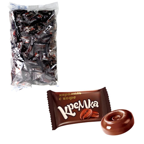 Карамель леденцовая КРЕМКА со вкусом кофе, 1 кг, РНК664 - фото 1