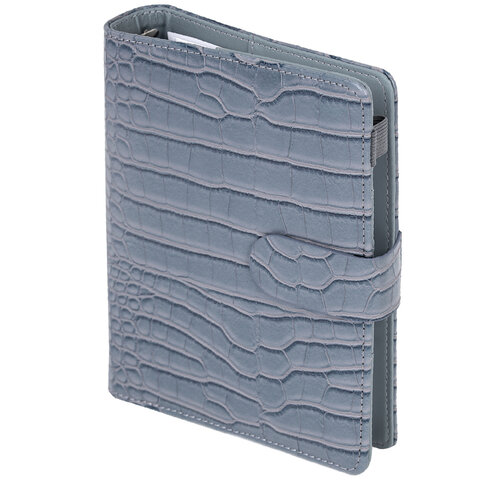 Ежедневник-органайзер недатированный B6 150x190 мм BRAUBERG "Comodo", под кожу, 160 л., серый, 116207 - фото 1