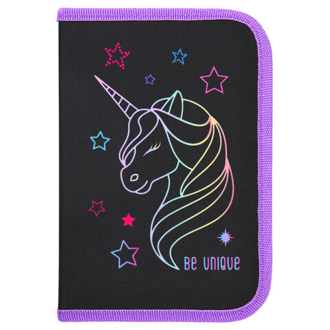Пенал BRAUBERG с наполнением, 1 отделение, 1 откидная планка, 24 предмета, 21х14 см, "Radiant unicorn", 273532 - фото 2