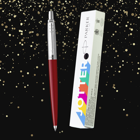 Ручка шариковая PARKER "Jotter Plastic CT", корпус красный, ежедневник А5 красный, пакет, 880897 - фото 15
