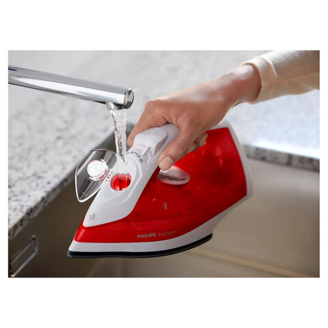 Утюг PHILIPS GC1742/40, 2000 Вт, антипригарное покрытие, самоочистка, красный - фото 6