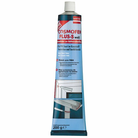 Клей COSMOFEN PLUS-S БЕЛЫЙ 200 г, диффузионный, жидкий ПВХ, для изделий из пластика, SL 660.220 BL - фото 2