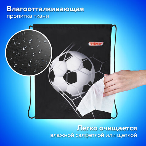 Мешок для обуви ПИФАГОР, 1 отделение, 42х34 см, "Ball kick", 272386 - фото 8
