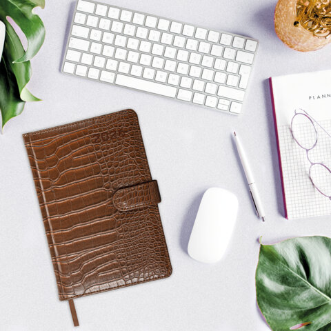 Еженедельник датированный 2026 А5 145х215 мм, BRAUBERG "Party", под кожу, коричневый, 117177 - фото 5