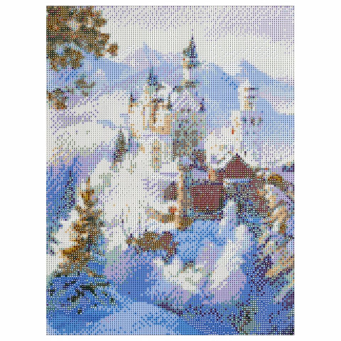 Картина стразами (алмазная мозаика), 30х40 см, ОСТРОВ СОКРОВИЩ "Замок", без подрамника, 663853 - фото 5