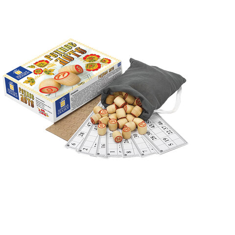 Родное лото классическое с деревянными бочонками, в картонной упаковке, ЗОЛОТАЯ СКАЗКА, 664672 - фото 1