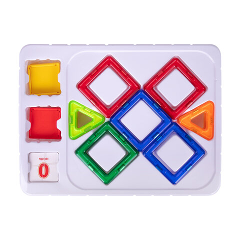 Магнитный конструктор MAGNETIC BLOCKS-19, 19 деталей, BRAUBERG KIDS, 663843 - фото 5