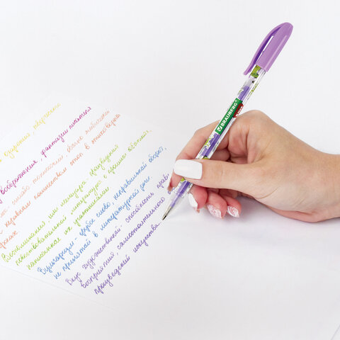 Ручки гелевые ПАСТЕЛЬНЫЕ BRAUBERG KIDS "CUTE ANIMALS", НАБОР 6 ЦВЕТОВ, корпус с печатью, узел 1 мм, линия письма 0,7 мм, 144439 - фото 8