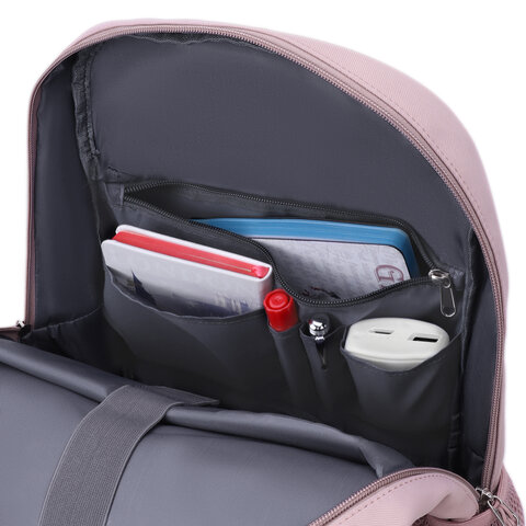 Рюкзак HEIKKI FUSION (ХЕЙКИ) универсальный, 2 отделения, отделение для ноутбука, c КОШЕЛЬКОМ, пыльная роза, 44х31х14 см, 273867 - фото 11