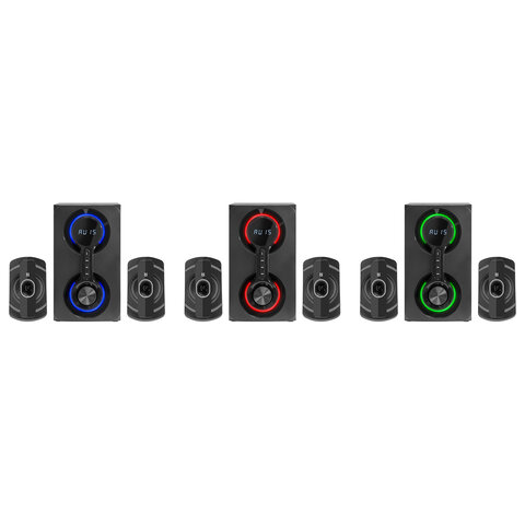 Колонки компьютерные DEFENDER Eclipse, 2.1, 40 Вт, Bluetooth, FM, USB, SD, AUX, черные, 65593 - фото 4