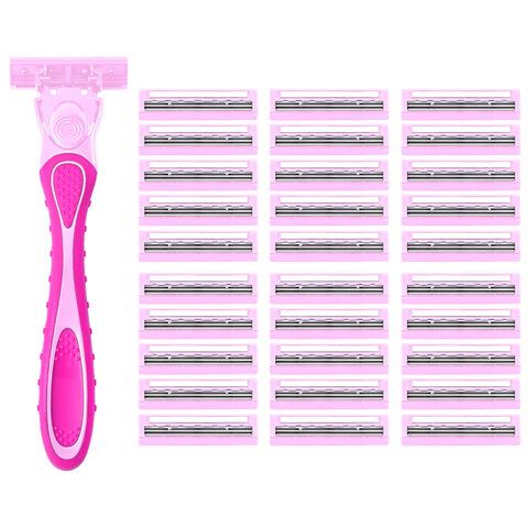 Бритвенный станок многоразовый женский, 3 лезвия, 31 кассета, розовый, X-ONE (ИКС-УАН), 700025 - фото 2