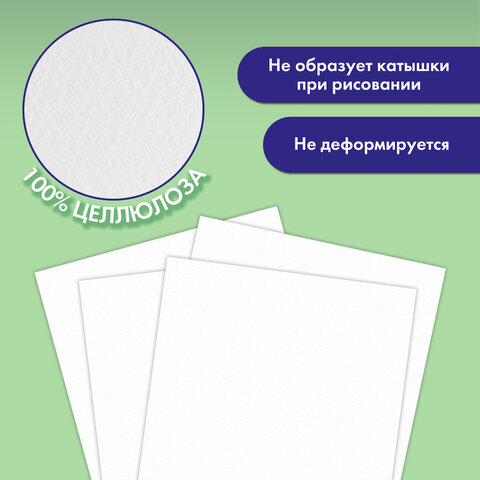 Бумага для гуаши А4 20 л., 180 г/м2, 210х297 мм, в папке, BRAUBERG АКАДЕМИЯ, "Котик", 117737 - фото 10