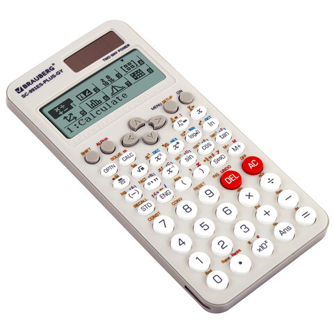 Калькулятор инженерный BRAUBERG SC-991ES-PLUS-GY (164х80 мм), 552 функции, 10+2 разряда, СЕРЫЙ, 272652 - фото 5