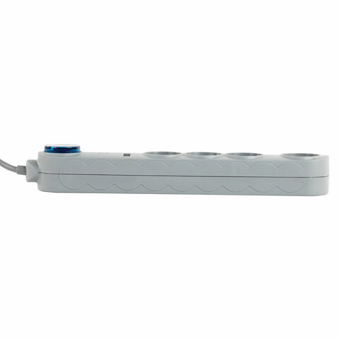 Сетевой фильтр SONNEN DX04, 4 розетки, 2 USB-порта, с заземлением, 10 А, 1,5 м, графит, 513493 - фото 6
