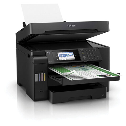 МФУ струйное EPSON L15150 "4 в 1", А3+, 25 стр./мин, 4800х2400, ДУПЛЕКС, АПД, сетевая карта, Wi-Fi, СНПЧ, C11CH72404 - фото 2