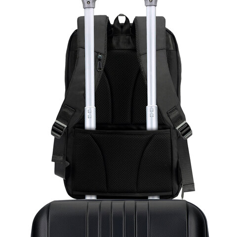 Рюкзак HEIKKI HIGH TECH (ХЕЙКИ) с отделением для ноутбука, USB-порт, черный, 46x30x10 см, 272588 - фото 13