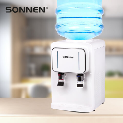 Кулер для воды SONNEN TSE-02W, настольный, НАГРЕВ/ОХЛАЖДЕНИЕ ЭЛЕКТРОННОЕ, 2 крана, белый, 456173 - фото 16