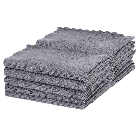 Салфетки из МИКРОФИБРЫ 30х30 см, GRAY, big pack, КОМПЛЕКТ 10 штук, 180 г/м2, LAIMA HOME, 700609 - фото 5