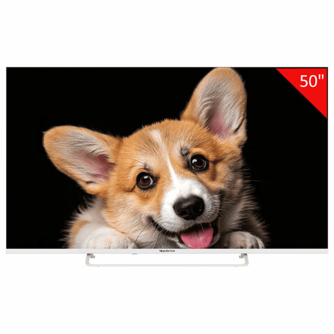 Телевизор TOPDEVICE TDTV50CS03U_WE, 50'' (126 см), 3840x2160, 4K, 16:9 SmartTV, Wi-Fi, Bluetooth, белый - фото 1